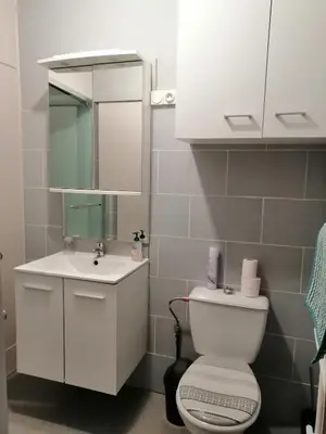 Salle de bains dans l'établissement Les orchidées