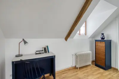 Plan de l'établissement Maison charmante à Saint-Marcouf avec jardin.