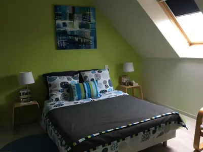 Un ou plusieurs lits dans un hébergement de l'établissement chambres chez Brigitte et Patrick près du Mont st Michel