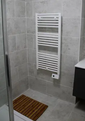 Salle de bains dans l'établissement Le Potier Jovial