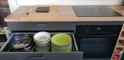 Cuisine ou kitchenette dans l'établissement Gîte Timéo Mont Saint-Michel