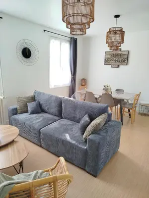 Coin salon dans l'établissement Gîte 