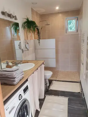Salle de bains dans l'établissement Gite du Champ de l'épine