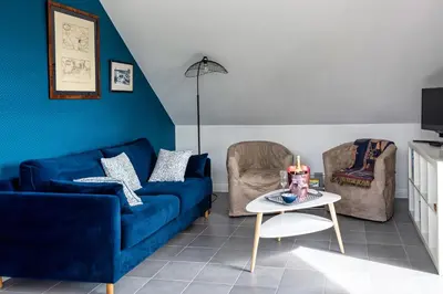 Coin salon dans l'établissement L'Abri du Bon Vent