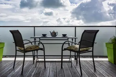 Balcon ou terrasse dans l'établissement L'Abri du Bon Vent