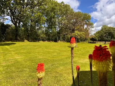 Jardin de l'établissement Gîte du Rochelu 4 Étoiles 5000 m2 of Garden, near to Mont Saint Michel & Granville island