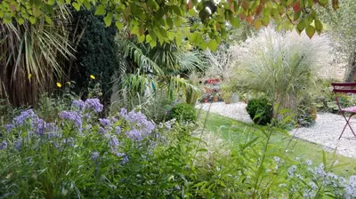Jardin de l'établissement Le gîte du moulin de La Malposte