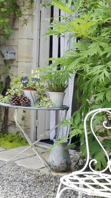Jardin de l'établissement Le gîte du moulin de La Malposte