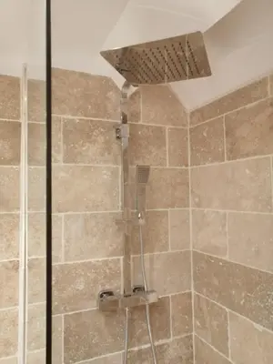 Salle de bains dans l'établissement Appartement Vue Mer - Cabourg - Normandie