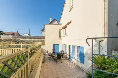 Balcon ou terrasse dans l'établissement Marine - Maison et jardin - Grande Plage à 150 m
