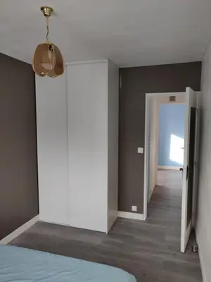 Un ou plusieurs lits dans un hébergement de l'établissement Appartement F3 Cabourg près plage hippodrome centre-ville