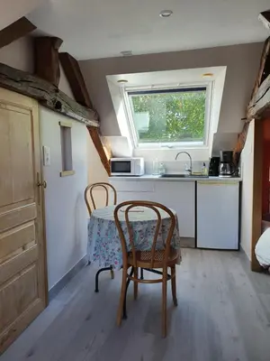 Cuisine ou kitchenette dans l'établissement Le Fiege gîte cosy et confort