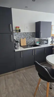 Cuisine ou kitchenette dans l'établissement La Mouette