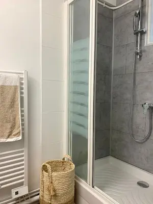 Salle de bains dans l'établissement Studio ScandiChic tout équipé centre-gare-rives-clinique à pied