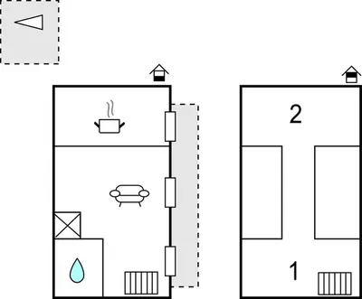 Plan de l'établissement 2 Bedroom Cozy Home In La Meauffe