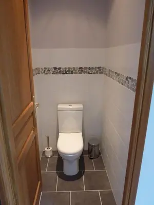 Salle de bains dans l'établissement Domaine De La Hurel