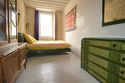 Un ou plusieurs lits dans un hébergement de l'établissement Maison,appartement de charme bord de mer - Avec jardin et wifi