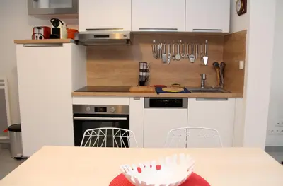Cuisine ou kitchenette dans l'établissement La Patelle