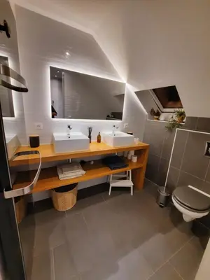 Salle de bains dans l'établissement la longère charmante