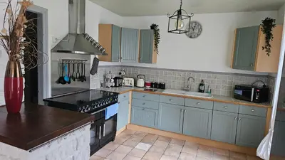 Cuisine ou kitchenette dans l'établissement The Lions Den - La Loge Guest House