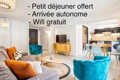 Télévision ou salle de divertissement dans l'établissement City Affaire, Petit déjeuner OFFERT en Hypercentre