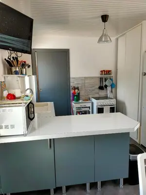 Cuisine ou kitchenette dans l'établissement Les sables d'or