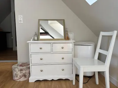 Plan de l'établissement Bajocasse Apt duplex spacieux 3 ch 2 sdb cosy décoration élégante plein centre Bayeux parking public gratuit proche plages du débarquement