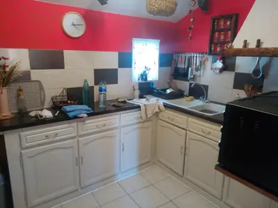 Cuisine ou kitchenette dans l'établissement LA CAMPAGNETTE