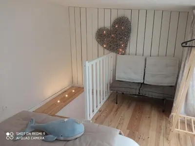 Coin salon dans l'établissement Charmant logement T2 à 2 pas de la mer