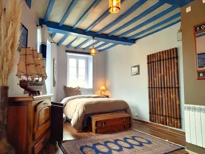 Un ou plusieurs lits dans un hébergement de l'établissement Heritage stone house BnB with Gourmet Breakfast - Chambres d'hôtes de charme entre Bayeux et les plages du débarquement