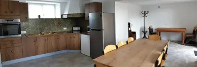 Cuisine ou kitchenette dans l'établissement gîte de la Veillée