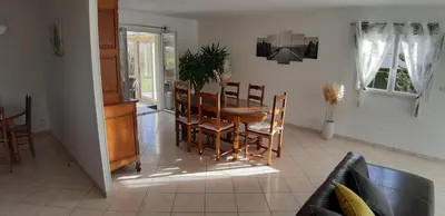 Coin salon dans l'établissement Gîte 