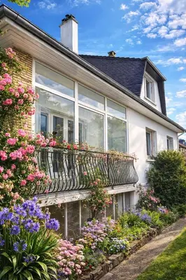 Jardin de l'établissement Grande maison 160 m2 6 chambres à Caen