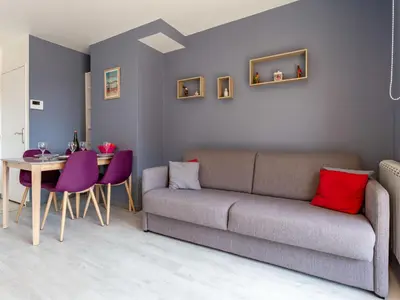 Coin salon dans l'établissement Apartment Galion 1 et 2 by Interhome