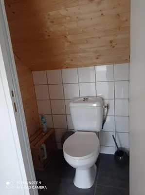 Salle de bains dans l'établissement Gite La Hulotte