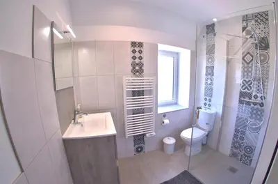 Salle de bains dans l'établissement Au pré des acajous