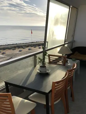 Vue générale sur la mer ou vue sur la mer prise depuis l'appartement