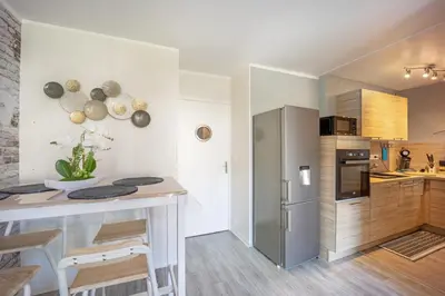Cuisine ou kitchenette dans l'établissement Galene