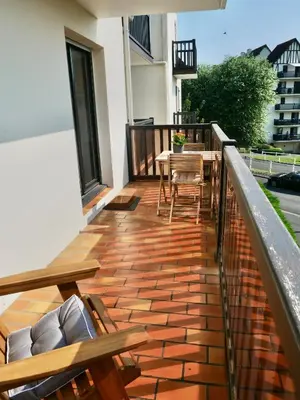 Balcon ou terrasse dans l'établissement Plage Cabourg 5bis