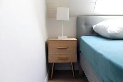 Un ou plusieurs lits dans un hébergement de l'établissement Cabourg - Studio cosy à 1 min de la plage