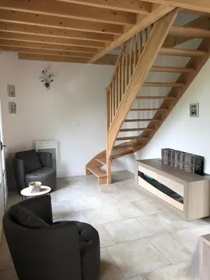 Coin salon dans l'établissement Gite 4 places, le Domaine de la Vallée