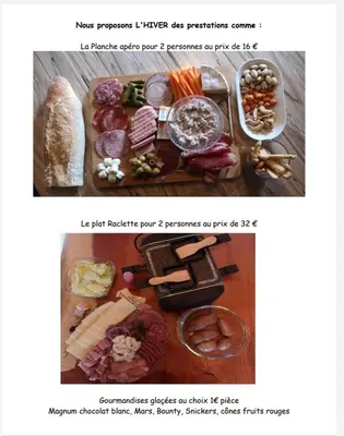 Nourriture dans la maison de vacances ou à proximité