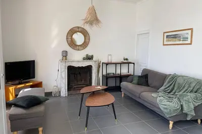 Coin salon dans l'établissement Agon-Coutainville, villa bord de mer