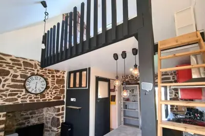 Cuisine ou kitchenette dans l'établissement Studio au pied des dunes, 200 m de la plage