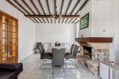 Coin salon dans l'établissement Hamo - Maison à 600 m de la plage