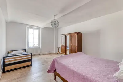 Un ou plusieurs lits dans un hébergement de l'établissement Hamo - Maison à 600 m de la plage