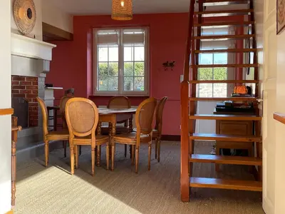 Coin salon dans l'établissement Maison de charme vue sur mer pour 6 pers
