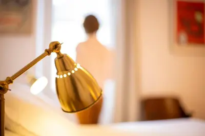 Un ou plusieurs lits dans un hébergement de l'établissement Villa Juno - Saint-Aubin-sur-Mer - Chambres d'hôtes - Normandie - Plage débarquement