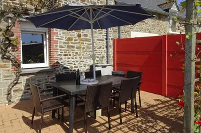 Terrasse ou espace extérieur de l'établissement Charming Home near Mont St Michel Bay
