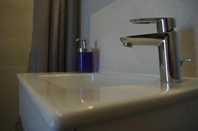 Salle de bains dans l'établissement Gîte de la Grève